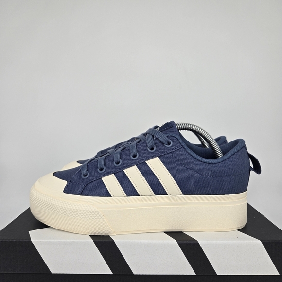 New adidas Bravada 2.0 Platform Preloved Ink Wonder White Women's Shoes Size 10 - Picture 1 of 8